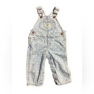 OshKosh B'gosh Blue and White Overalls Classic Style